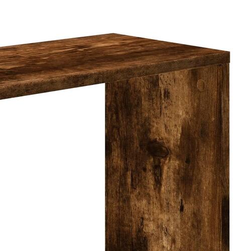 Bogreol 80,5x23,5x162,5 cm 5 hylder konstrueret træ røget eg