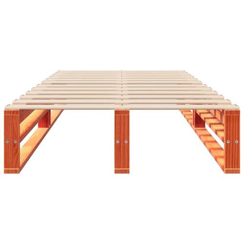 Sengeramme uden madras 90x190 cm massivt fyrretræ gyldenbrun