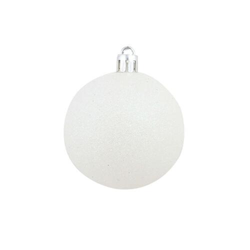 Julekuglesæt 100 stk. 3/4/6 cm hvid/grå