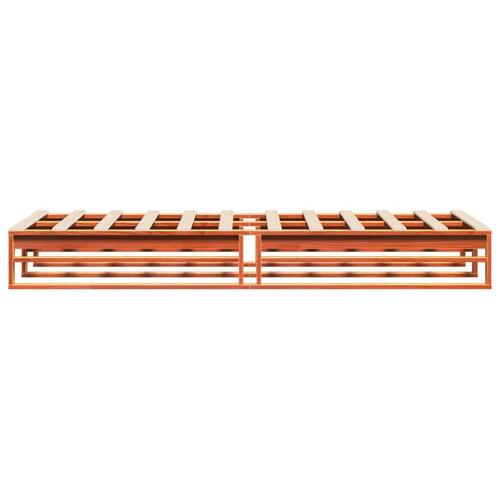 Sengeramme uden madras 90x190 cm massivt fyrretræ gyldenbrun