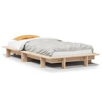 Sengeramme uden madras 90x200 cm massivt fyrretræ
