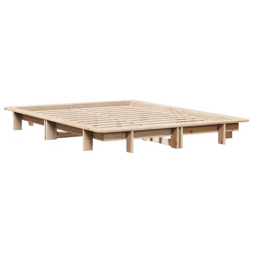 Sengeramme uden madras 120x190 cm massivt fyrretræ