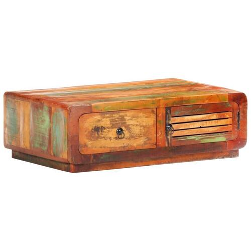 Sofabord 90x60x29 cm massivt genbrugstræ