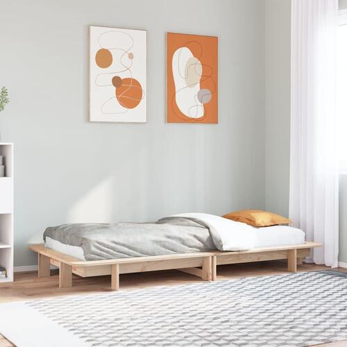 Sengeramme uden madras 90x190 cm massivt fyrretræ