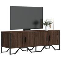 Tv-bord 122x34x41 cm konstrueret træ brun egetræsfarve