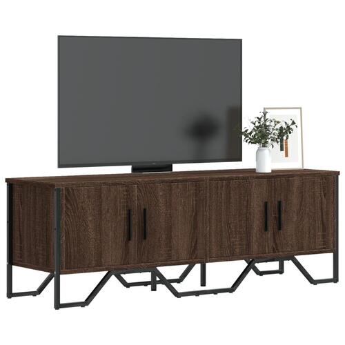 Tv-bord 122x34x41 cm konstrueret træ brun egetræsfarve