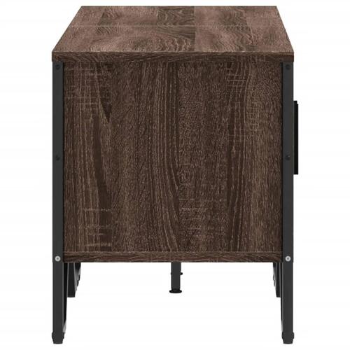 Tv-bord 122x34x41 cm konstrueret træ brun egetræsfarve