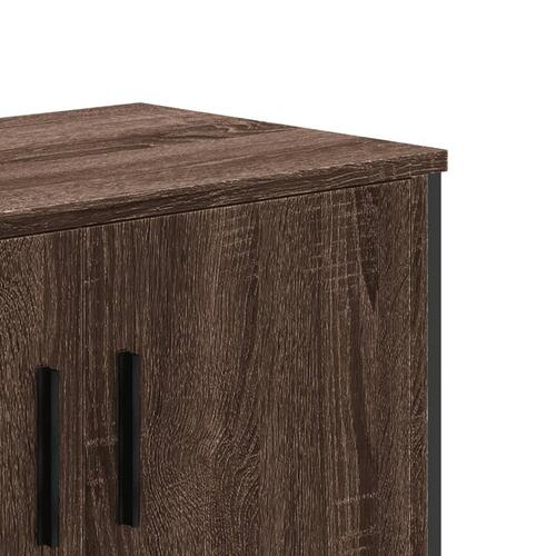 Tv-bord 122x34x41 cm konstrueret træ brun egetræsfarve