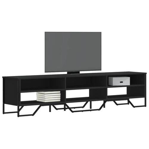 Tv-bord 180x34x41 cm konstrueret træ sort