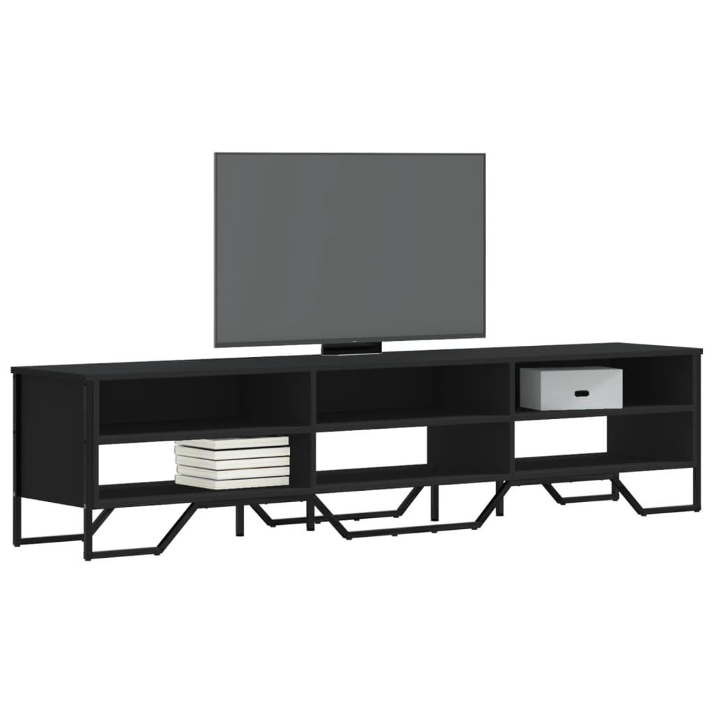 Tv-bord 180x34x41 cm konstrueret træ sort