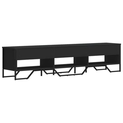 Tv-bord 180x34x41 cm konstrueret træ sort