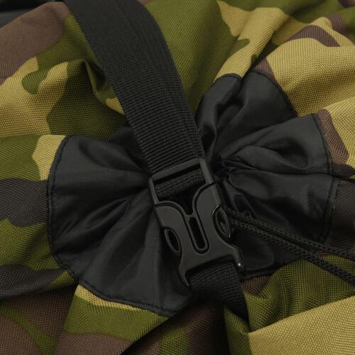 Vandretaske 100 l camouflage oxfordstof grøn