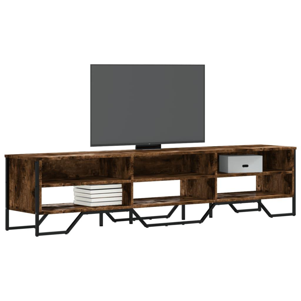 Tv-bord 180x34x41 cm konstrueret træ røget egetræsfarve