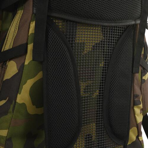 Vandretaske 60 l camouflage oxfordstof grøn