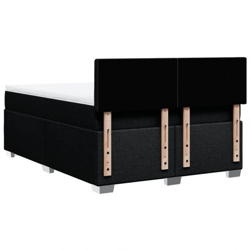 Kontinentalseng med madras 160x200 cm stof sort