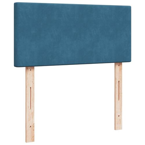 Kontinentalseng med madras 100x200 cm fløjl blå