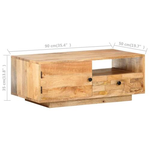 Sofabord 90x50x35 cm massivt mangotræ