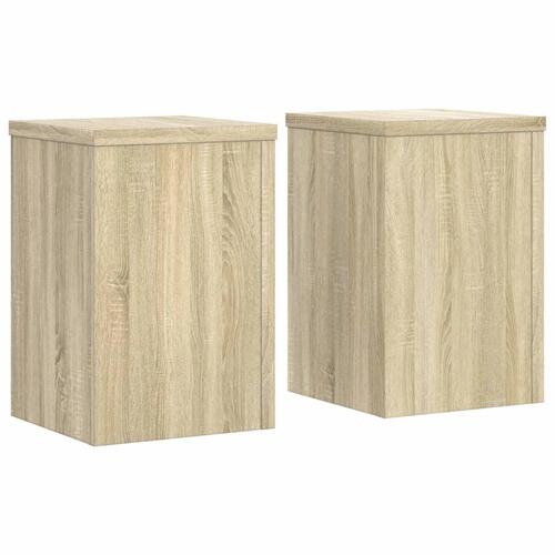 Plantestativer 2 stk. 25x25x35 cm konstrueret træ sonoma-eg