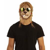 Maske Løve Onesize Brun