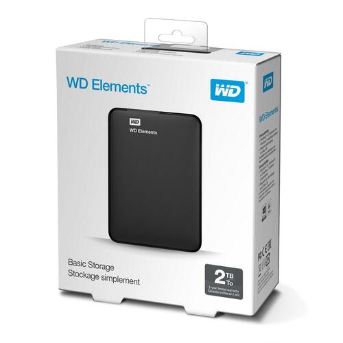 Ekstern harddisk Western Digital ELEMENTS 2 TB