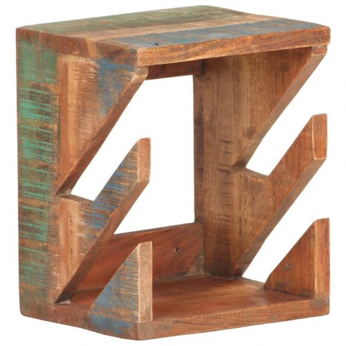 Væghængt skateboardstativ 25x20x30 cm massivt genbrugstræ