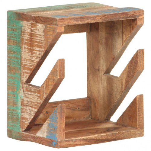 Væghængt skateboardstativ 25x20x30 cm massivt genbrugstræ