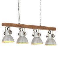 Industriel loftlampe E27 mangotræ sølvfarvet