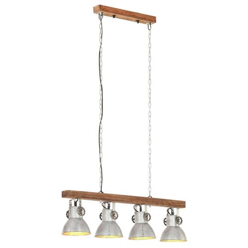 Industriel loftlampe E27 mangotræ sølvfarvet