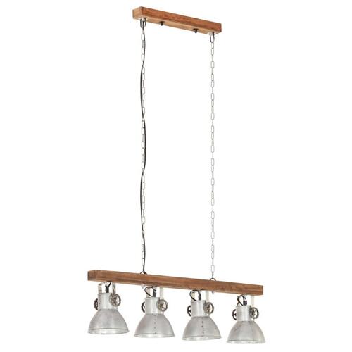 Industriel loftlampe E27 mangotræ sølvfarvet