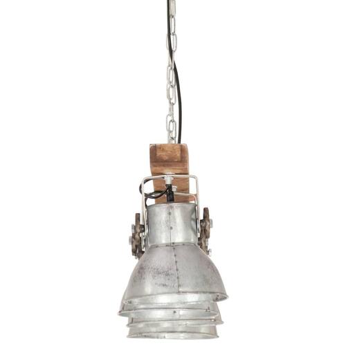 Industriel loftlampe E27 mangotræ sølvfarvet