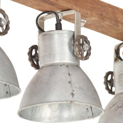 Industriel loftlampe E27 mangotræ sølvfarvet