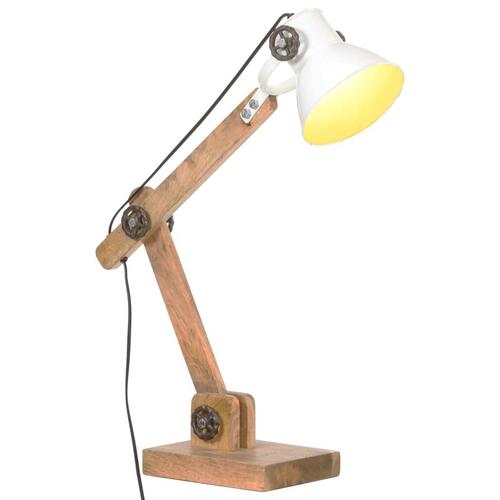 Industriel skrivebordslampe 58x18x90 cm E27 rund hvid