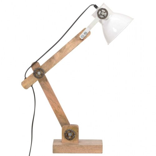 Industriel skrivebordslampe 58x18x90 cm E27 rund hvid