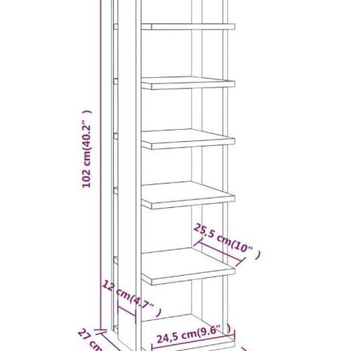 Skoreol 27,5x27x102 cm konstrueret træ brun egetræsfarve