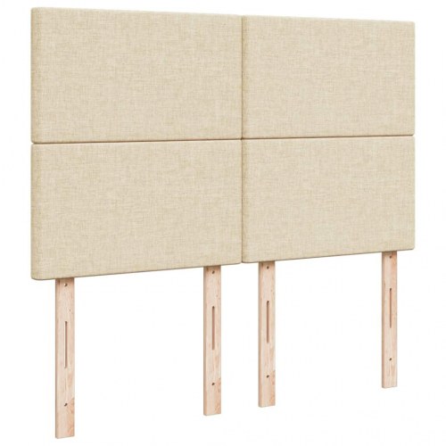 Kontinentalseng med madras 140x200 cm stof cremefarvet