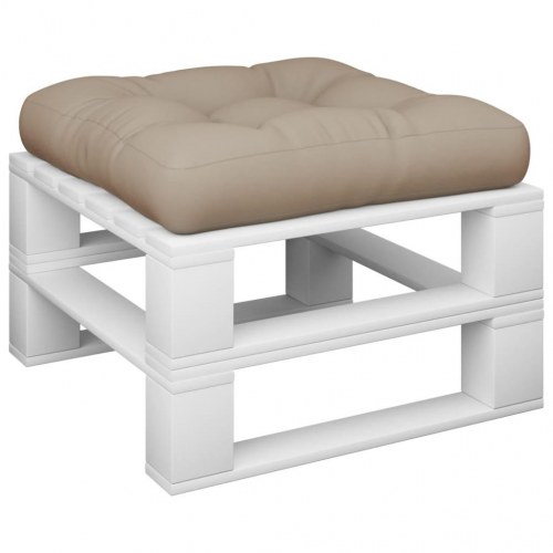 Pallehynde 50 × 50 × 12 cm - stof, gråbrun