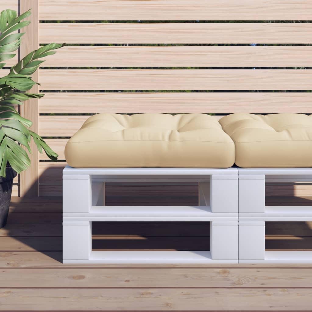 Pallehynde 60x60x12 cm stof beige