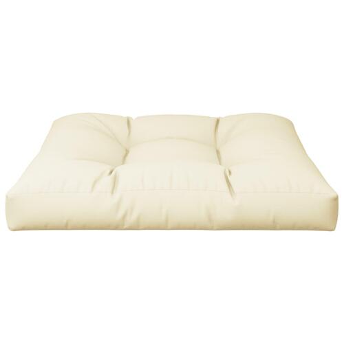 Pallehynde 70x70x12 cm stof cremefarvet