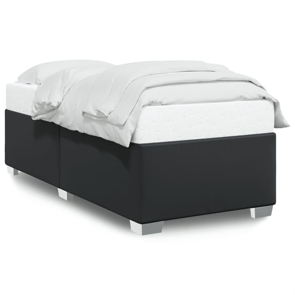 Sengeramme 80x200 cm kunstlæder sort billede
