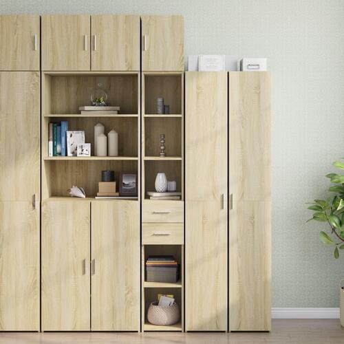 Skab 30x42,5x225 cm smalt konstrueret træ sonoma-eg