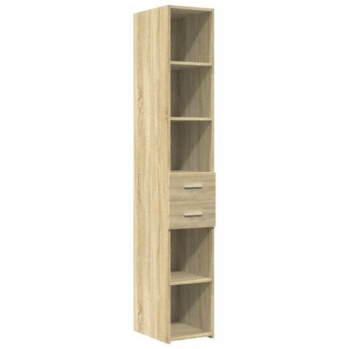 Skab 30x42,5x225 cm smalt konstrueret træ sonoma-eg