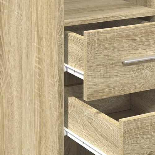 Skab 30x42,5x225 cm smalt konstrueret træ sonoma-eg