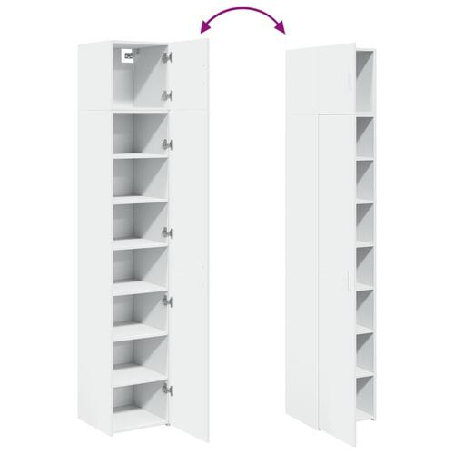Skab 40x42,5x225 cm smalt konstrueret træ hvid