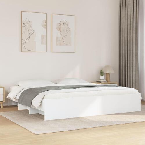 Sengestel uden madras 180x200 cm konstrueret træ hvid