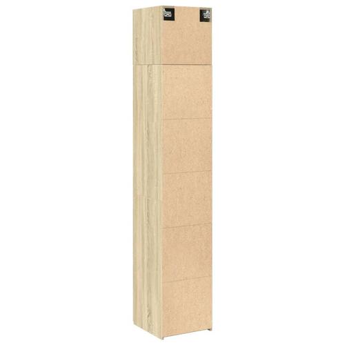 Skab 40x42,5x225 cm smalt konstrueret træ sonoma-eg