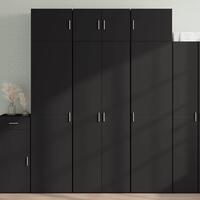 Opbevaringsskab 70x42,5x225 cm konstrueret træ sort