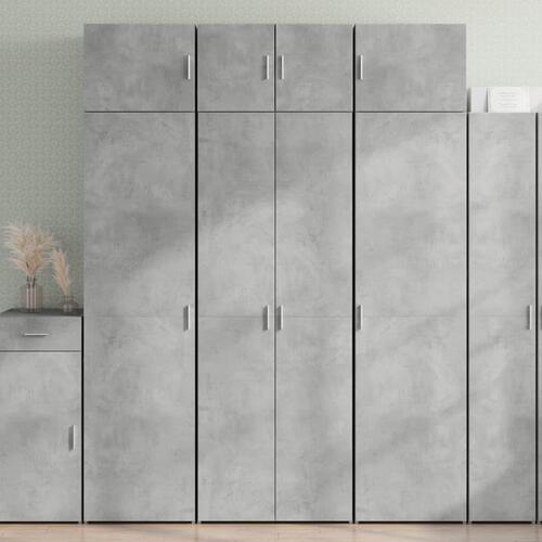 Skab 70x42,5x225 cm konstrueret træ betongrå