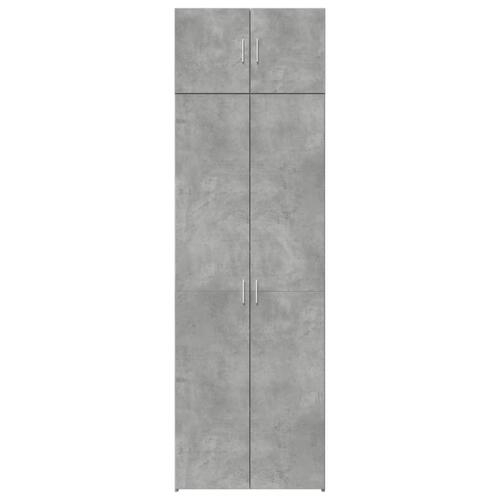 Skab 70x42,5x225 cm konstrueret træ betongrå