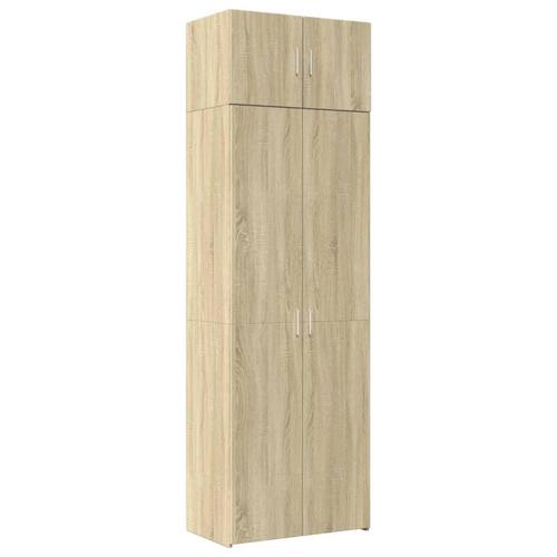 Skab 70x42,5x225 cm smalt konstrueret træ sonoma-eg