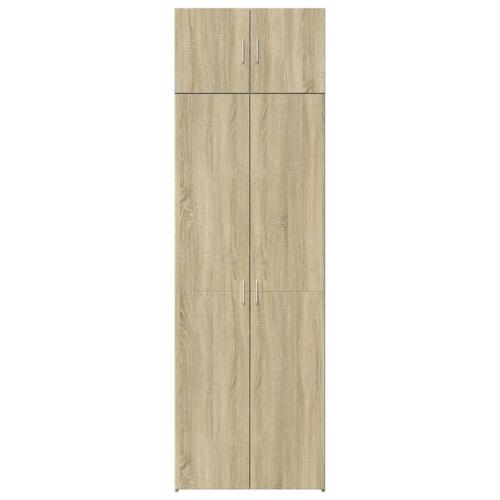 Skab 70x42,5x225 cm smalt konstrueret træ sonoma-eg